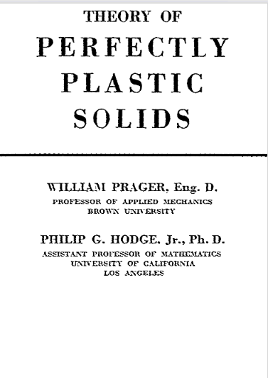 Theory of Perfectly Plastic Solids BY Prager - Scanned Pdf